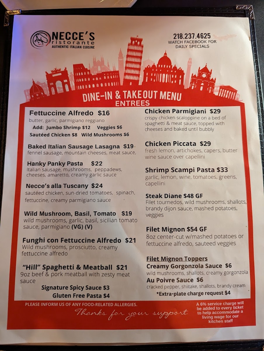 Menu Necces Italiano Restaurante-2