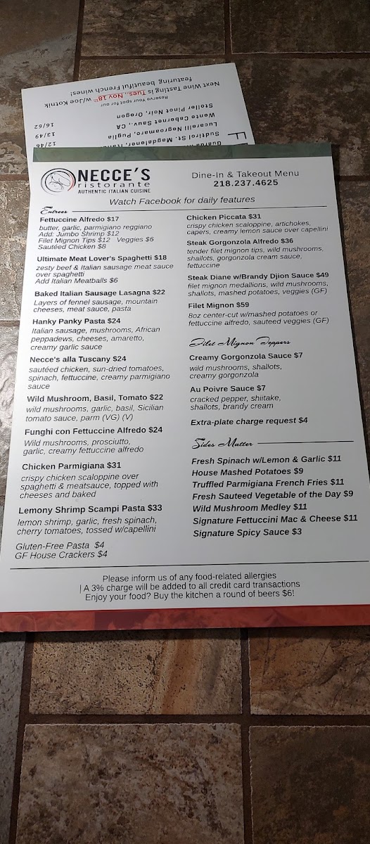 Menu Necces Italiano Restaurante-4